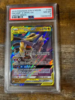POKEMON 2019 Unified Minds GARCHOMP GIRATINA GX #146 PSA 8 RARE Sun Moon - Image 1
