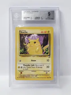 POKEMON BASE 2 UNLIMITED PIKACHU #87 BGS 9 VERY NICE!!! - Image 1