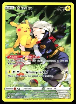 PIKACHU TG05/TG30 HOLO LOST ORIGIN TRAINER GALLERY POKEMON LP - Image 1