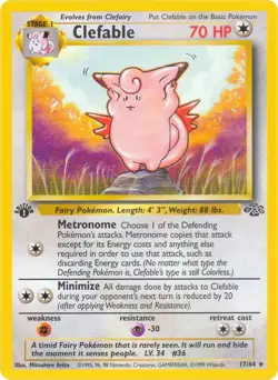 Pokemon Unlimited - Clefable (17) - 17/64 / LP / English - Image 1