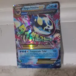Pokemon Primal Kyogre EX Full Art Ultra Rare Holo XY Primal Portuguese 55/160 - Image 1