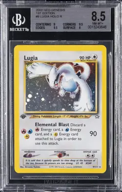 2000 POKEMON NEO GENESIS 1ST EDITION #9 LUGIA BGS 8.5 - Image 1
