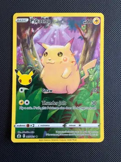 Pokemon TCG - Pikachu 005/025 Full Art Holo - Celebrations - NM - Image 1