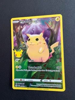 Pokemon TCG - Pikachu 005/025 Full Art Holo - Celebrations - NM - Image 2