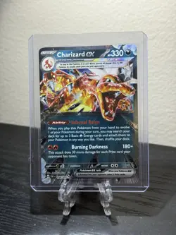Pokemon Charizard ex 054/091 Paldean Fates Double Rare Holo NM - Image 1