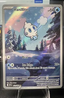 Pokemon Vanillite 111/086 Sv: White Flare Illustration Rare Holo Basic 60 HP - Image 1