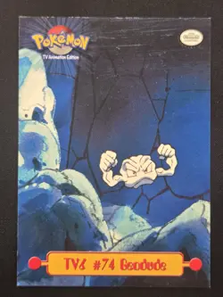 1999 Topps Pokemon - TV Animation Edition - Geodude #74 TV6 Puzzle LP - Image 1