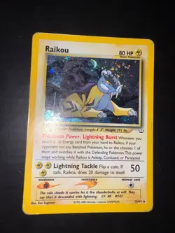 Pokemon TCG Neo Revelation Unlimited Raikou 13/64 Holo Eng Played - Image 1