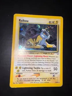 Pokemon TCG Neo Revelation Unlimited Raikou 13/64 Holo Eng Played - Image 2