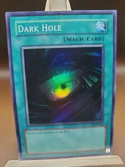 MP Yugioh Dark Hole LOB-052 Super Rare Asian American - Image 1
