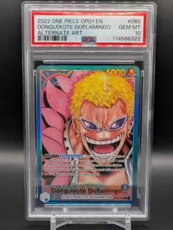 One Piece 2022 Romance Dawn Donquixote Doflamingo OP01-060 PSA 10 Alt Art Leader - Image 1