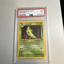 Metapod 54/102 Base Set PSA 9 Mint 1999 WOTC Pokemon Card - Image 1
