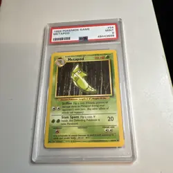 Metapod 54/102 Base Set PSA 9 Mint 1999 WOTC Pokemon Card - Image 3
