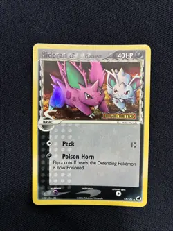 Nidoran 57/101 EX Dragon Frontiers Stamped Reverse Holo Pokemon Card NM Clean! - Image 1