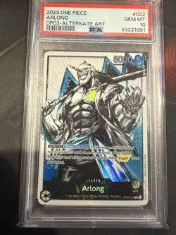One Piece Card Game TCG OP03-022 Arlong Alt Art Leader PSA 10 - Image 1