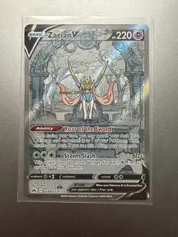 Zacian v Crown Zenith: Galarian Gallery Holo Ultra Rare Card GG48/GG70 NM - Image 1
