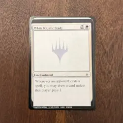 #2 MTG "White Rhystic Study" Official Playtest Card MagicCon 2025 Unknown Event - Image 1
