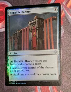 MTG *FOIL * Throne of Eldraine Uncommon HERALDIC BANNER NM - Image 1