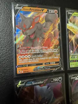 Pokemon TCG Hisuian Arcanine V Lilligant Sneasler Magearna V Holo Lot Of 4 2022 - Image 5