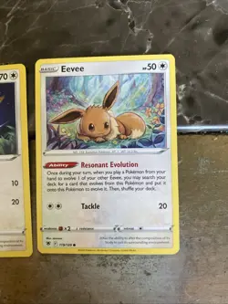 Pokemon Eevee Cards Set Of 3 From Sword And Shield Era - Image 2