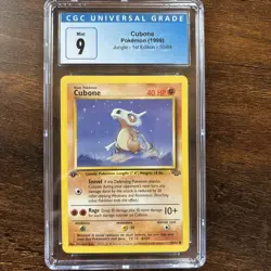 CGC 9 MINT Cubone 1999 Jungle 1st Edition 50/64 Pokemon Card - Image 1