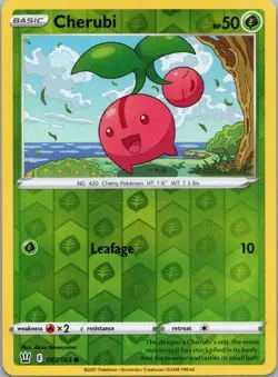 Pokemon TCG Cherubi 7/163 Battle Styles Rev Holo NM - Image 1