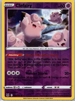 Pokemon TCG Clefairy 062/196 Lost Origin Rev Holo NM - Image 1