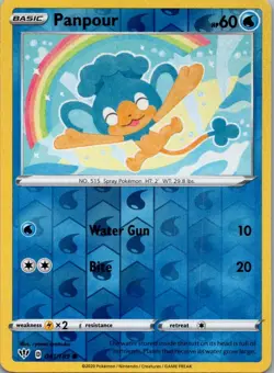 Pokemon TCG Panpour 41/189 Darkness Ablaze Rev Holo NM - Image 1