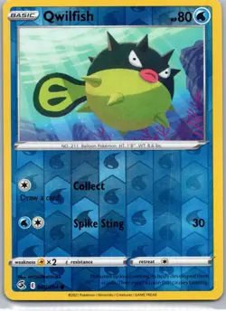 Pokemon TCG Qwilfish 60/264 Fusion Strike Rev Holo NM - Image 1