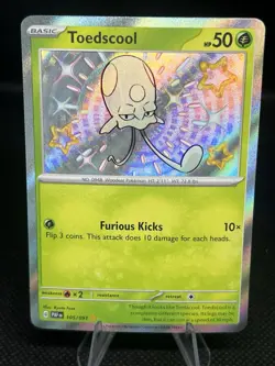 Toedscool -, Pokemon SV: Paldean Fates Shiny Rare, 105/091 NM - Image 1
