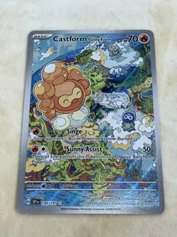 Castform Sunny Form 195/191 Illustration Rare Surging Sparks Pokemon - Image 1
