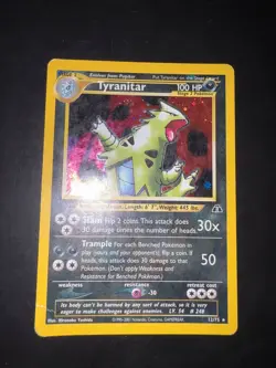 2001 Pokemon Neo Discovery Tyranitar Holo #12/75 ENG - Image 1