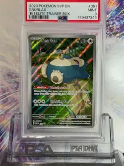 2023 Pokemon SVP EN- 151 ETB Black Star Promo Snorlax #051🔥PSA 9🔥 - Image 1