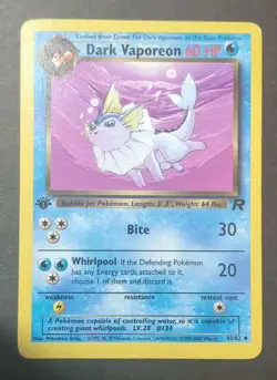 Pokemon Team Rocket - Dark Vaporeon 45/82 - 1st Edition LP - Image 1