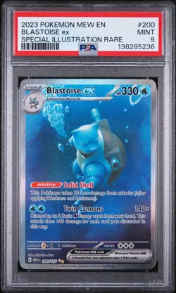 Blastoise EX 200/165 PSA 9 MINT Pokemon 151 Special Illustration Rare - Image 1