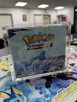 Chilling Reign Booster Box Sword & Shield Pokemon - New Sealed with Acrylic case - Image 1