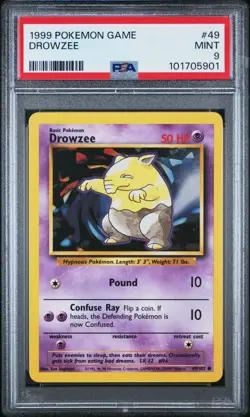 PSA 9 DROWZEE 49/102 1999 POKEMON TCG WOTC BASE SET - Image 1