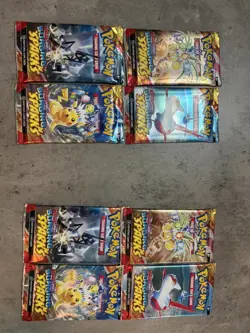 Pokemon TCG Surging Sparks Booster Pack Bundle x8 All 4 Artwork Sets Sealed X2 - Image 1