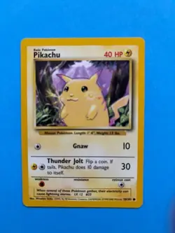 1999 Pokemon Base Set 2 Pikachu #58/102 Common LP/NM - Image 1