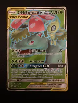 Pokemon Sun & Moon Full Art - Team Up 159/181 Celebi & Venusaur Tag GX - Image 1