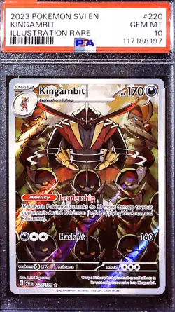 2023 Pokemon SVI EN Kingambit Illustration Rare #220 PSA 10 GEM MT - Image 1