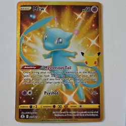 The Pokemon Company Mew 025/025 Celebrations Secret Rare Holo 60 HP Basic - Image 1