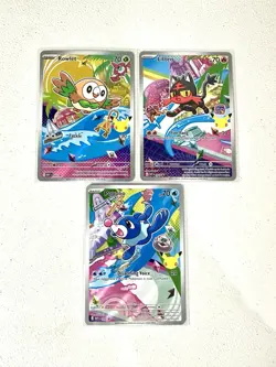 Pokemon First Partner Illustration Alolan Starters Promo Set MEP 043 044 045 - Image 1