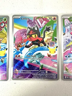 Pokemon First Partner Illustration Alolan Starters Promo Set MEP 043 044 045 - Image 3
