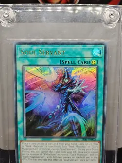 Yugioh Soul Servant Ultra Rare 1st Edition LED6-EN003 Holo W/Screwdown Case NM - Image 3