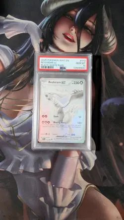 2025 POKEMON WHT EN-WHITE FLARE BLACK WHITE RARE #173 RESHIRAM EX PSA 10 - Image 1