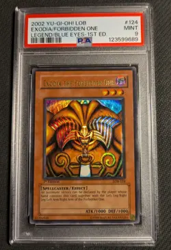 Yugioh Exodia The Forbidden One LOB-124 1st Edition Ultra Rare PSA 9 Mint Wavy! - Image 1