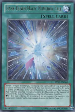 Yugioh Rank-Down-Magic Numeron Fall LVAL-EN060 Rare LP - Image 1