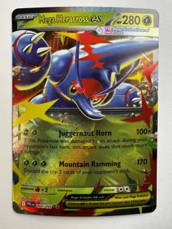 Mega Heracross ex 004/094 – Pokemon TCG Phantasmal Flames Double Rare Holo NM - Image 1
