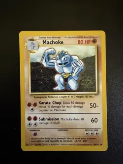 Wizards Pokemon TCG Base Set 1999 Machoke 34/102 Gyarados 6/102 Holo Lot - Image 1